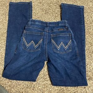 Womens Wrangler bootcut jeans, size 5 extra Long.